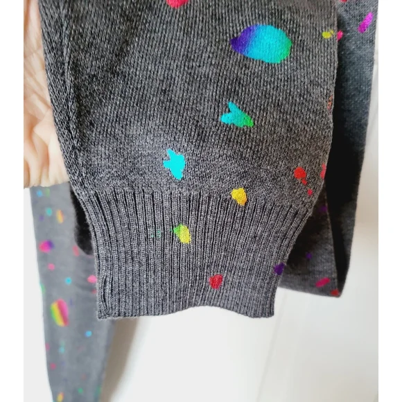 NWT Metallic Paint Splattered Knit Joggers - Picture 7 of 11